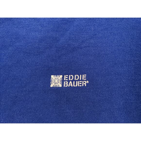 Mens Eddie Bauer Tropical Sands Summer Adventure Gear T Shirt Size XL Blue - Picture 8 of 12